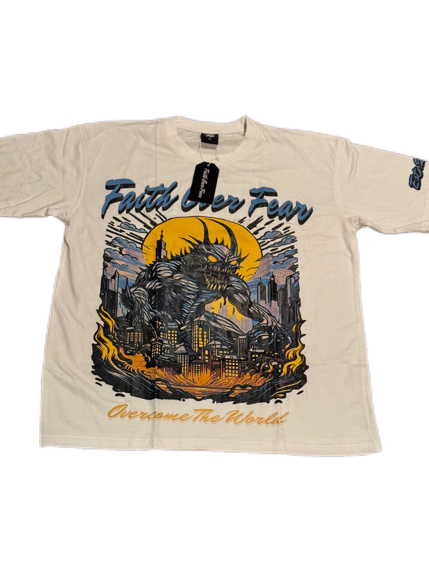 Overcome The World In White T-Shirt