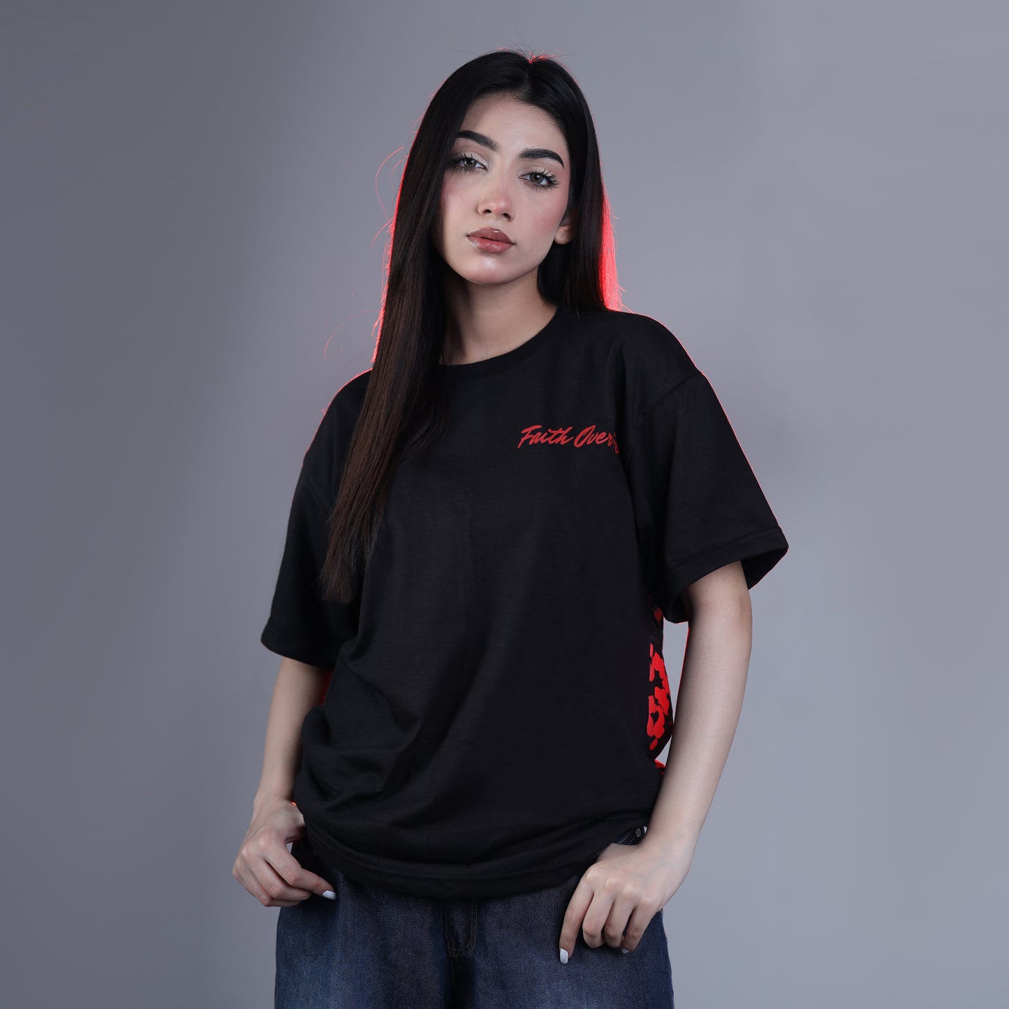 Warrior Princess In Black T-Shirt