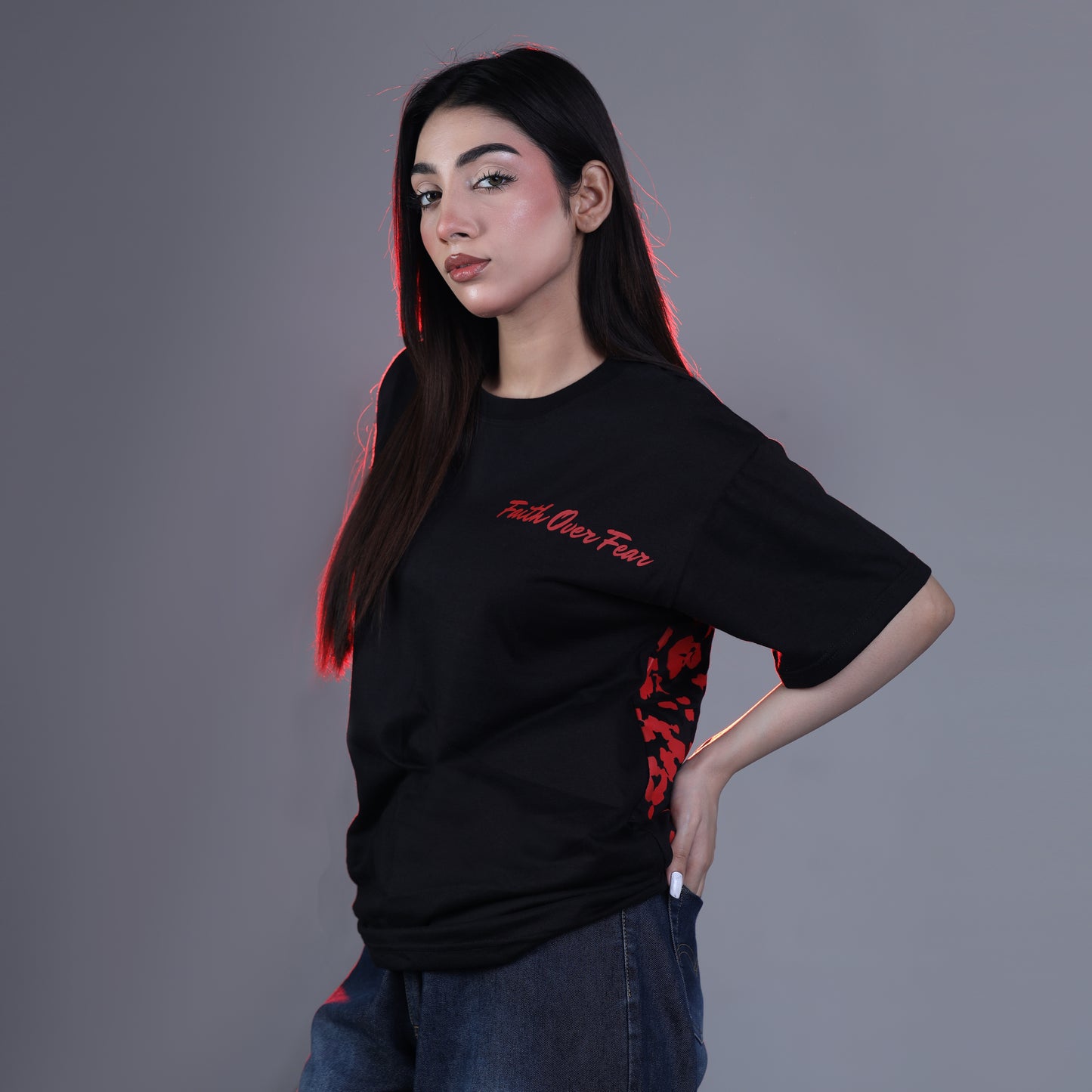 Warrior Princess In Black T-Shirt