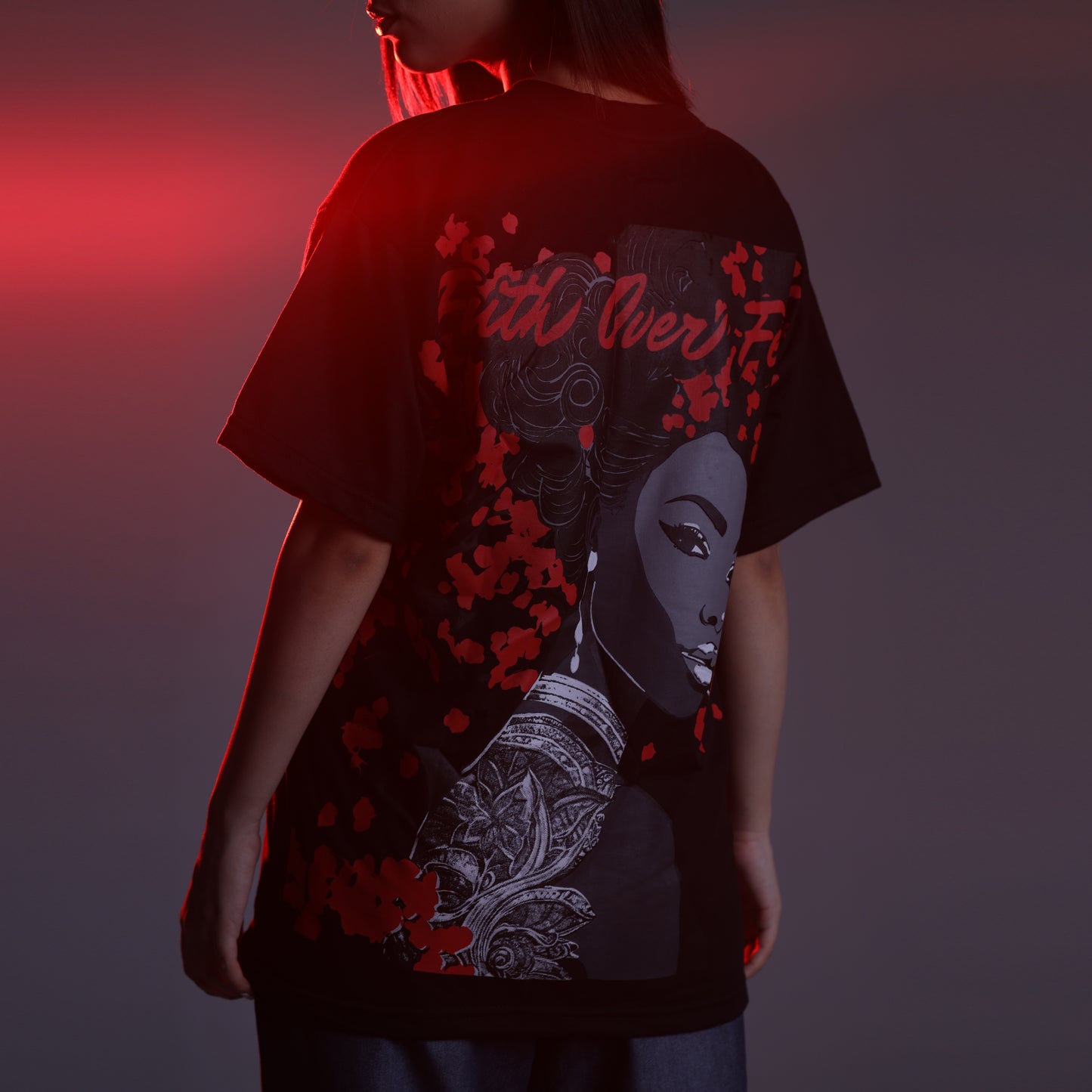 Warrior Princess In Black T-Shirt